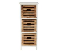Interiors by Premier Storage Unit Portsmouth 3 Drawer White/Natural