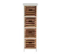 Interiors by Premier Storage Unit Portsmouth 4 Drawer White/Natural