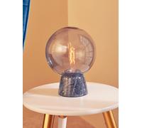 Interiors by Premier Table Lamp Lamonte Globe Marble Black 28cm