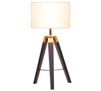 Interiors by Premier Table Lamp Malvern Pine Tripod Black/Cream H:66cm