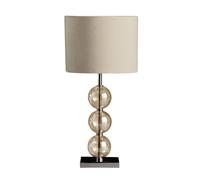 Interiors by Premier Table Lamp Mistro Suede Effect Shade Cream H:51cm