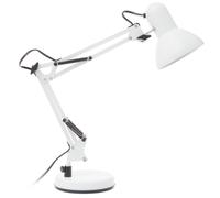 Premier Housewares Studio Matte White Metal Lamp - Size: 17 x 21 x 60cm - Wilko