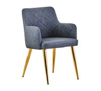 Interiors by Premier Tamzin Velvet Angular Dining Chair Premier Housewares Dark Grey One Size