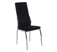 Interiors by Premier Tamzin Velvet High Back Dining Chair Premier Housewares Black One Size