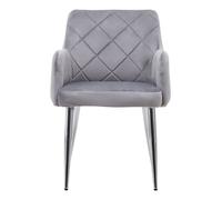 Interiors by Premier Tamzin Velvet Splayed Dining Chair Premier Housewares Brown One Size