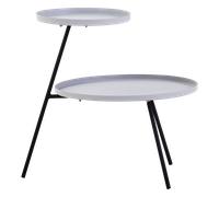 Interiors by Premier Trosa Side Table 2 Shelf Black/Grey