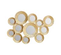 Interiors by Premier Wall Mirror Marcia Hammered Iron Gold 67x97cm