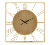 Interiors by Premier Yaxi Wall Clock Premier Housewares Gold One Size