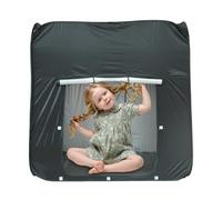 Interiors Play A Tent - A Quiet Corner Black Tent with Door and Window | Portable Sensory Hug Box, Travel Bag Included, Indoor Outdoor Play for Relaxation