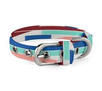 Interlaced Color Blocks Dog Collar Classic Adjustable Pet Collar Soft and Fancy,Dog Collars Easy Clean and Comfortable for Small Medium Dogs Pet Supplies Accessories