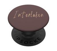 Interlaken Switzerland Vintage elegant design PopSockets Adhesive PopGrip