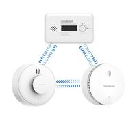 Interlinked Smoke Alarms, Wireless Interlinked Smoke,Heat and Carbon Monoxide Alarm Kit,Pre-linked,Compliant with Scotland & England Law (1 Smoke + 1 CO + 1 Heat)
