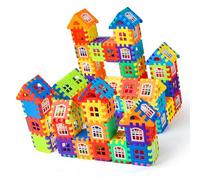 Interlocation of the Construction of the House, Buildler Block Block Toy 3D Educational for Home for Boys (240pcs Building Block with 76pcs Window Board)