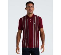 Interlock Vertical Stripe Polo Shirt In Cabernet