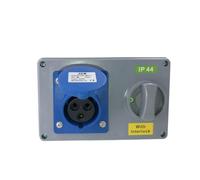 INTERLOCKED SWITCHED SOCKET SPLASHPROOF 16A 32A 240v WALL MOUNTED 3PIN BLUE IP44