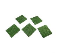 Interlocking Artificial Grass Tile Kit 5pcs Featuring Drainage Function for Outdoor Garden and Patio