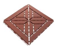 Interlocking Deck Tile for Patio and Balcony, Brown PP Plastic | Quick-drain Surface, Easy Disassembly, Covers Wood Decks and Concrete Floors, for Homeowners and Gardeners