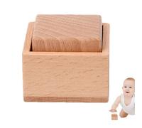 Interlocking Discs Toy - Montesori Wooden Stacking Game, Natural Beech Grip Toy, Fine Motor Development Aid | Babye Learning Activity, Educational Gift For Boys And Girls