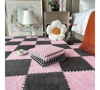 Interlocking EVA Foam Carpet Tiles - Modern Soft Low Pile Floor Mat for Bedroom & Parlor, Washable Sound Insulation Rug, All-Season Floor Protector, Comfortable & Durable.