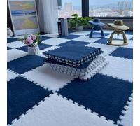 Interlocking EVA Foam Carpet Tiles - Soft Low Pile Area Rug for Bedroom & Parlor, Washable Sound Insulation Mat, Comfortable, Durable Floor Protector for All Seasons (Style O 10 Pieces)