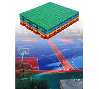 Interlocking Floor Mats for Basketball and Badminton Courts, Anti-Slip and Wear-Resistant Sport Court Tiles