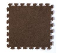 interlocking floor mats, Square Interlocking Jigsaw Puzzle Carpet Mat, DIY Anti-slip,10/12/16/20 Pcs(Braun,12pcs)