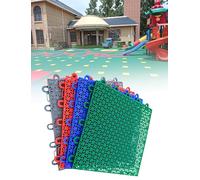 Interlocking Floor Tiles for Gym & Playground, Waterproof 10x10 Inch Modular Mats for Leisure Areas, DIY Puzzle Flooring, Green