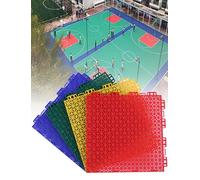 Interlocking Floor Tiles for Sports Courts - Weatherproof Outdoor Indoor Flooring for Basketball & Tennis Courts