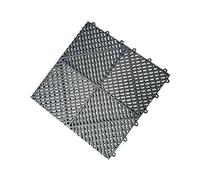 Interlocking Floor Tiles with Drainage Holes, Anti-Slip PVC Grating Mats for Bathroom, Garage & Outdoor Use, Commercial Grade, 16 Pieces