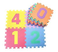Interlocking Foam Tiles, Kids Foam Play Mat 11.8" Square Numbers Floor Puzzle EVA Numbers Floor Mat 10Pcs Number Tiles for Newborns, Toddlers, Kids.