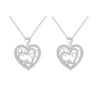 Interlocking Hearts Necklace, Sisters of My Soul & Friends of My Heart,Meaningful Friendship & Sisterhood Birthday/Christmas/Mother's DayJewelry Gift (Rose gold,2pc)