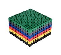 Interlocking Modular Drainage Tiles 40x40x4cm Perfect for Outdoor Use Car Washes Patios Drains Industrial Areas - Set of 4 Yellow Tiles