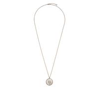 Interlocking Necklace in pink gold- mop- diamonds GG pavé - female - Gucci - Necklaces - Yellow - ONE SIZE - Accessories ONE SIZE