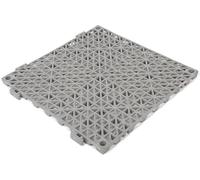 Interlocking Outdoor Garden Flooring, Interlocking Garage Floor Tiles Multicolor 30x30x1.5cm Pack Of 4-48 PCS(Grey,24PCS)
