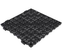 Interlocking Outdoor Garden Flooring, Interlocking Garage Floor Tiles Multicolor 30x30x1.5cm Pack Of 4-48 PCS(Black,24PCS)