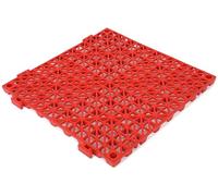 Interlocking Outdoor Garden Flooring, Interlocking Garage Floor Tiles Multicolor 30x30x1.5cm Pack Of 4-48 PCS(Red,24PCS)