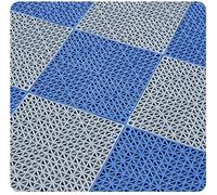 Interlocking Outdoor Garden Flooring, Interlocking Garage Floor Tiles Multicolor 30x30x1.5cm Pack Of 4-48 PCS(Grey+blue,24PCS)
