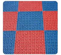 Interlocking Outdoor Garden Flooring, Interlocking Garage Floor Tiles Multicolor 30x30x1.5cm Pack Of 4-48 PCS(Red+blue,24PCS)