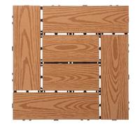 Interlocking Patio Deck Tile Wood Plastic Composite Outdoor Flooring