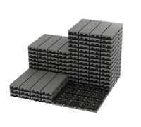 Interlocking Plastic Deck Tiles Outdoor and Indoor, Snap Together Patio Flooring with Tool Free Installation, Anti Slip Drainage Design Waterproof Floor for Garden Balcony Poolside Porch 9PCS/set