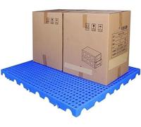 Interlocking Plastic Pallets Moisture Barrier Breathable Cargo Storage Mats for Supermarket & Warehouse Nestable Transport Pallets (100x60x3cm)