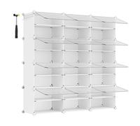 Interlocking Plastic Shoe Rack Cloud, White / 12 Slots