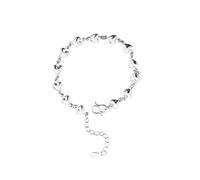Interlocking silver Heart Bracelet for Women & Girls - Elegant Silver-Plated Copper Love Chain Bracelet, Dainty Minimalist Jewelry Gift for women