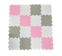 Interlocking Soft Foam Kids Living Room Mat Playmat Gym Yoga Exercise Fitness Floor Jigsaw Puzzle Tiles (Pink, 16pc)