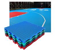 Interlocking Sports Floor Tiles for Basketball, Tennis, Volleyball & Badminton - Durable Modular Flooring System for Indoor/Outdoor Use - Easy Install & Weather-Resistant - 10PCS