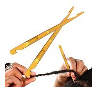 Interlocking Tool， For Locs Microlock Retighten Tools Effortless For Dreadlocks And Sisterlocks Hairstyles Needles Dual-Ended Metal Dreadlock Crochet Needle 2 Piece Set