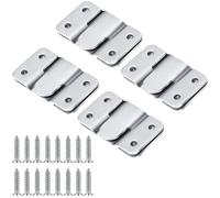 Interlocking Z Clips Fixing Kit - 4 Pairs Flush Mount Stainless Steel Brackets Concealed Fixings with Screws for Wall Headboards Mirrors Picture Frames Heavy Duty Corrosion Resistant