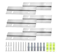 Interlocking Z-Shaped Wall Brackets for Picture Hanging, Heavy Duty Iron Mounting Clamps with Installation Kit, Compatible with Mirrors, Whiteboards, Cabinets (3 Set)