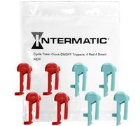 Intermatic Cycle Timer Clock ON/Off Plastic Switch Trippers - TN, PB, TB Series, 4 Red, 4 Green