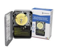 Intermatic T104 Electromechanical Timer Switch - Proven Durability, 40A Load Capacity, Versatile Scheduling, 1-12 Cycles Per Day - Manual Override, Tripper Included for Reliable Time-Based Control